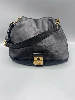 Marc Jacobs Women’s Black Soft Leather Hobo Shoulder Bag